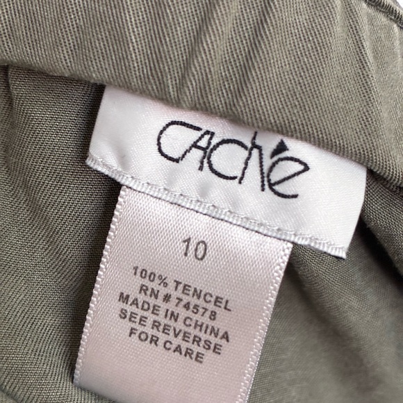 Cache Olive Green Utility Tencel Dress - Picture 2 of 6